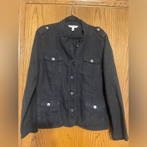 Black linen Relativity moto jacket XL lightweight